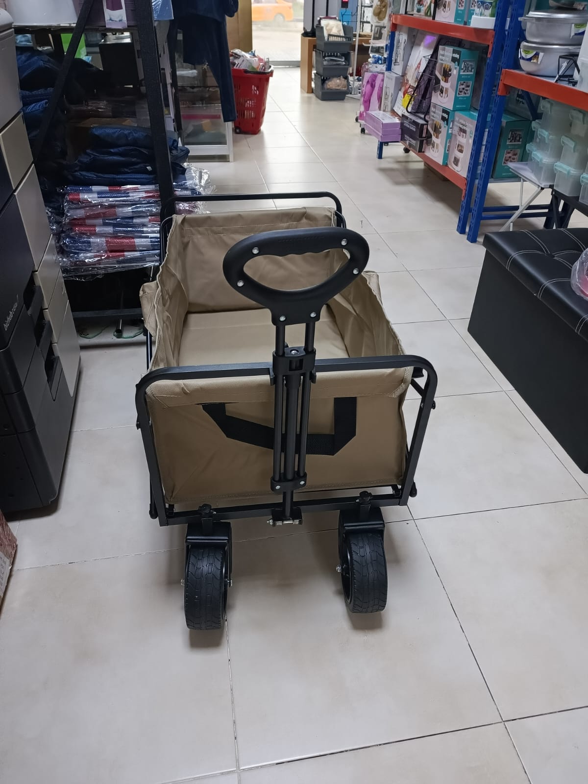 Carrito plegable carretilla de mercado y mercancías 100kg 90x50x55cm heavy duty llantas anchas 3" multi organizador lona doble 900D outdoor camping cart cargador