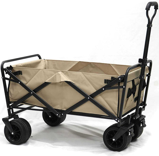 Carrito plegable carretilla de mercado y mercancías 100kg 90x50x55cm heavy duty llantas anchas 3" multi organizador lona doble 900D outdoor camping cart cargador