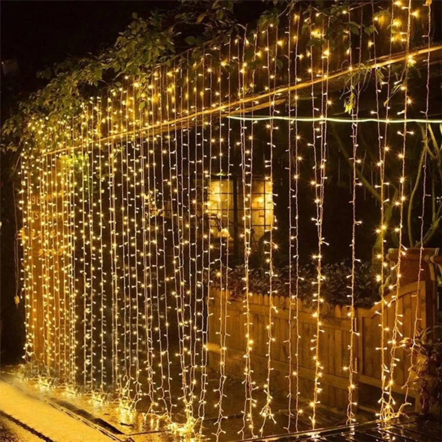 Luz cálida decorativa para navidad, lluvia de luz Linda Compra Panamá