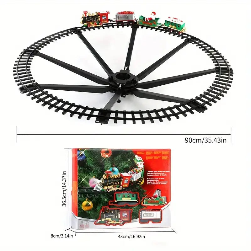 Tren decorativo para adornar el árbol de Navidad con música y luces. Linda Compra Panamá