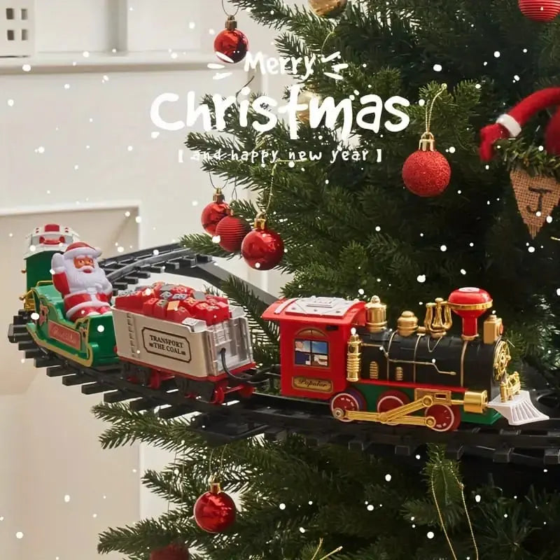 Tren decorativo para adornar el árbol de Navidad con música y luces. Linda Compra Panamá