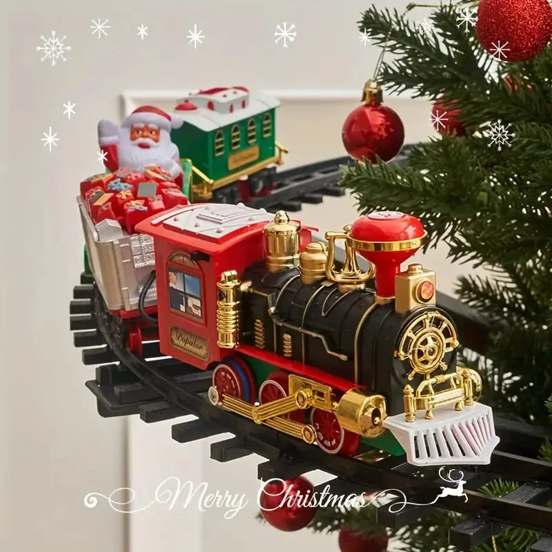 Tren decorativo para adornar el árbol de Navidad con música y luces. Linda Compra Panamá