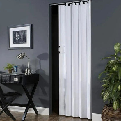 Puerta Acordeón Plegable de PVC - 200x101 cm, División Corrediza Elegante Linda Compra Panamá