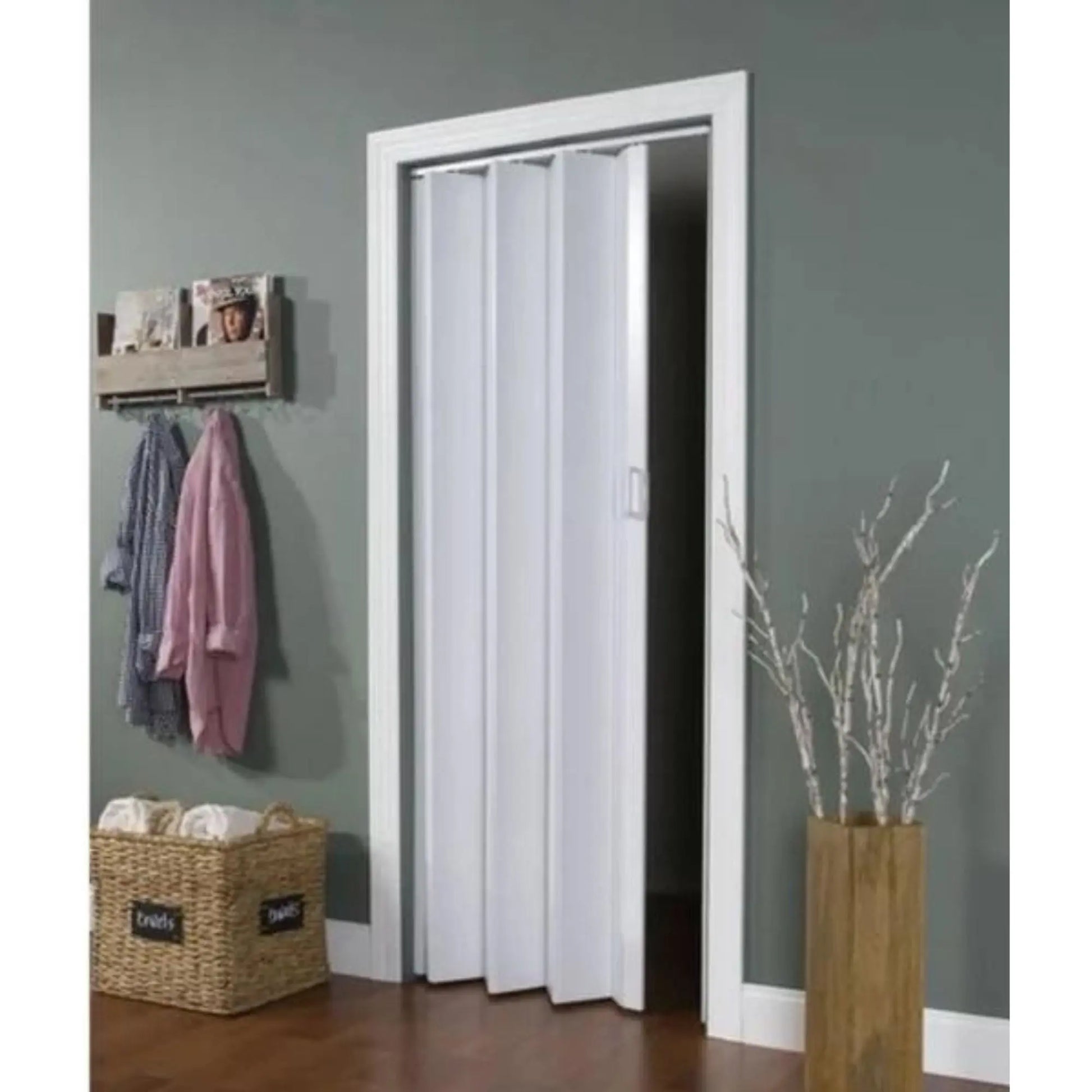 Puerta Acordeón Plegable de PVC - 200x101 cm, División Corrediza Elegante Linda Compra Panamá